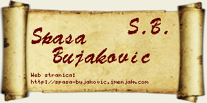 Spasa Bujaković vizit kartica